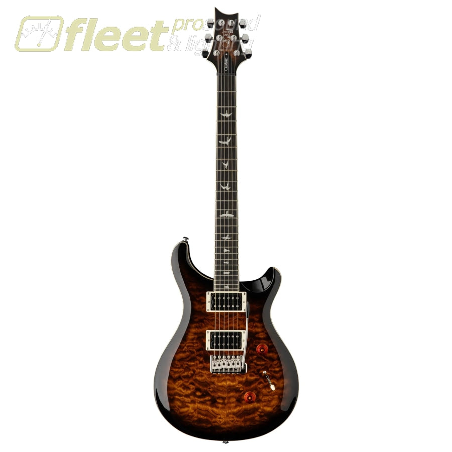 Prs SE Custom 24 Quilt Electric Guitar - Black Gold Sunburst - CU44QQEIBBG