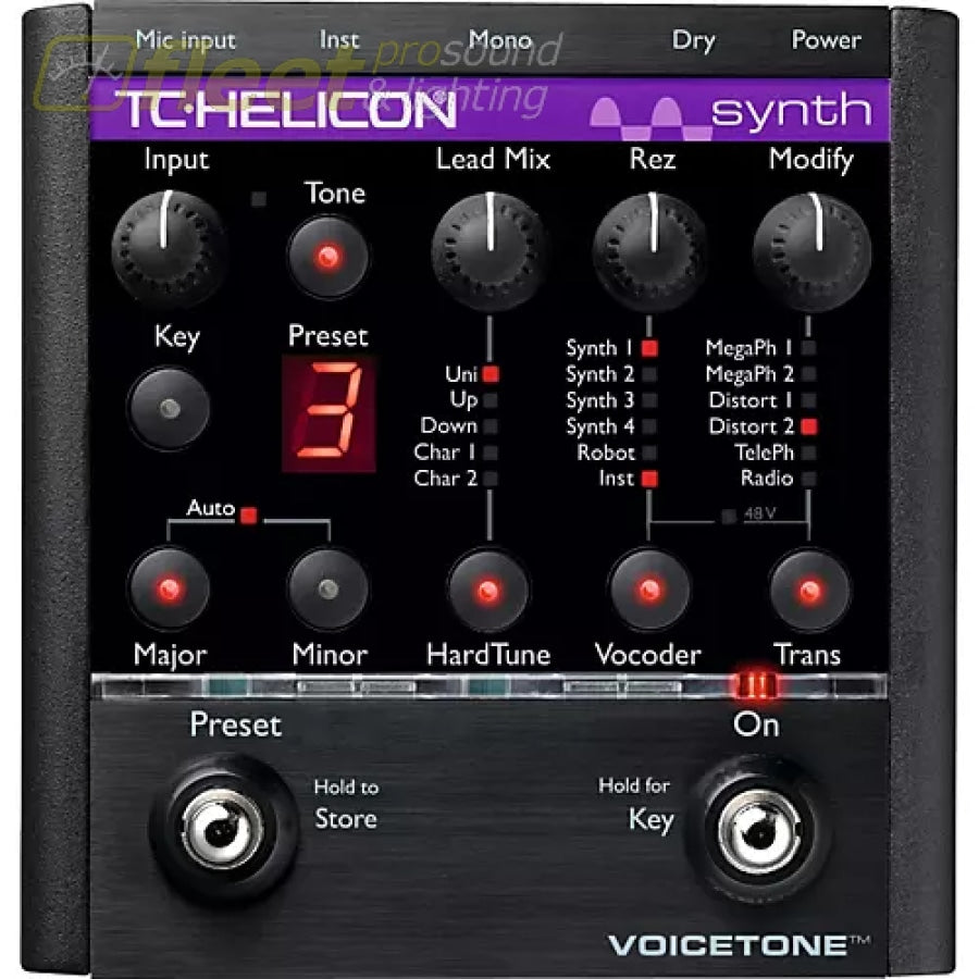 TC Helicon VoiceTone Synth Vocoder Effects Pedal