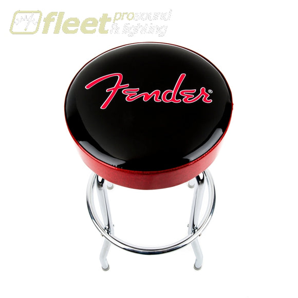 Fender - Fender® Red Sparkle Logo Barstool - Black/Red Sparkle 30 9192022003 STUDIO FURNITURE