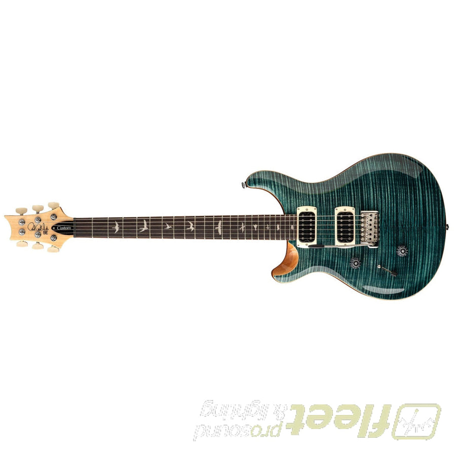 PRS SE Custom 24 Lefty Guitar Slate Blue Natural Back Finish PRS