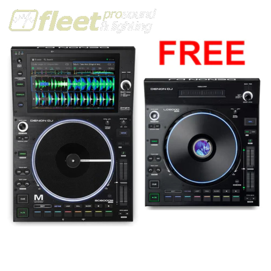 Denon SC6000M PRIME DJ Player with 8.5'' Motorized Platter and 10.1''  Touchscreen w/ FREE DENON LC6000 CONTROLLER - 899.99 VALUE