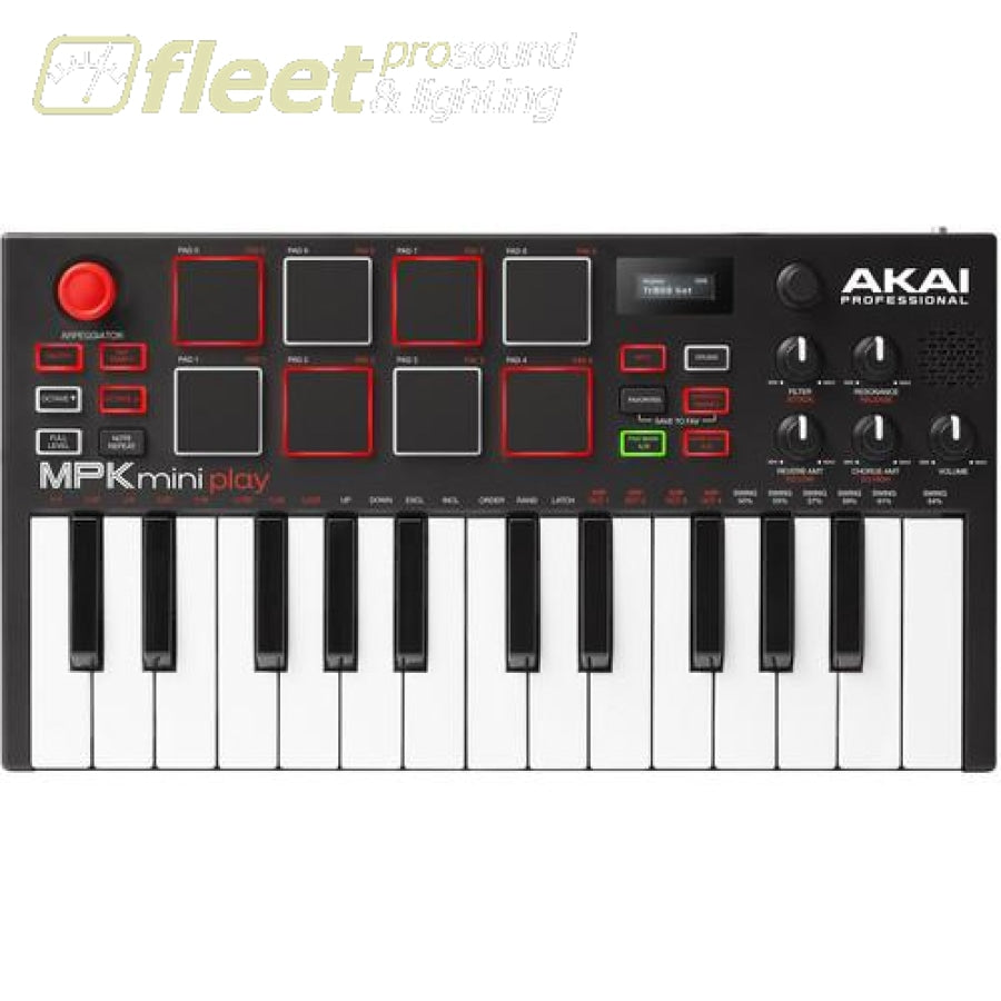 Akai MPK MINI PLAY Compact Keyboard and Pad Controller with Integrated  Sound Module – Fleet Pro Sound