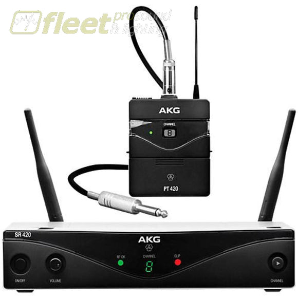 AKG WMS420-1 Wireless Microphone System w/ Instrument cable HAND HELD WIRELESS SYSTEMS