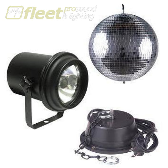 American Dj M-600L 16 Mirror Ball Combo With A/c Motor Ul Pinspot With Lamp Mirror Balls