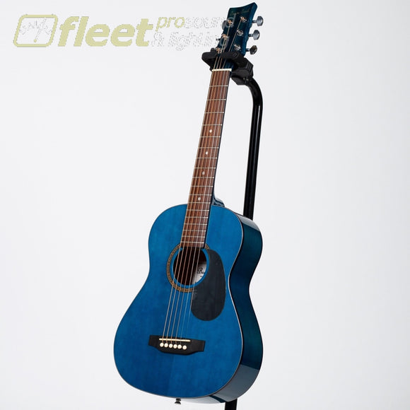 BeaverCreek BCTD401TB 1/2 Size Acoustic Guitar - Trans Blue 6 STRING ACOUSTIC WITHOUT ELECTRONICS