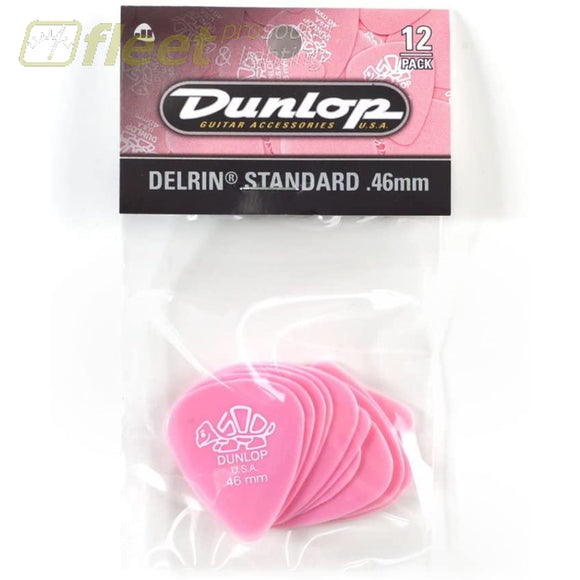 Dunlop 41P-46 0.46 Derlin 12 Pack of Picks - Light Pink PICKS