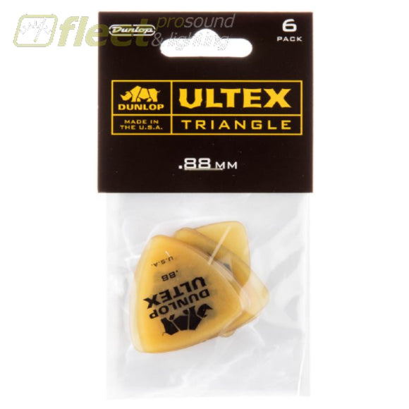 Dunlop 426P0.88 Ultex Triangle Picks - 0.88 mm 6 Pack PICKS