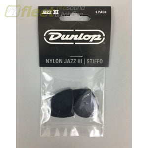 Dunlop 47P3S Players Pack Stiffo Nylon Jazz Picks PICKS
