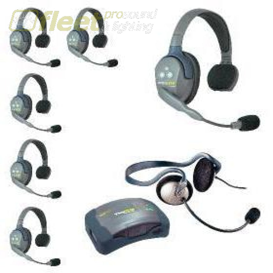 EARTEC UL5S 5-Person Full Duplex Wireless Intercom with Ultralite Single Ear Headsets - 3