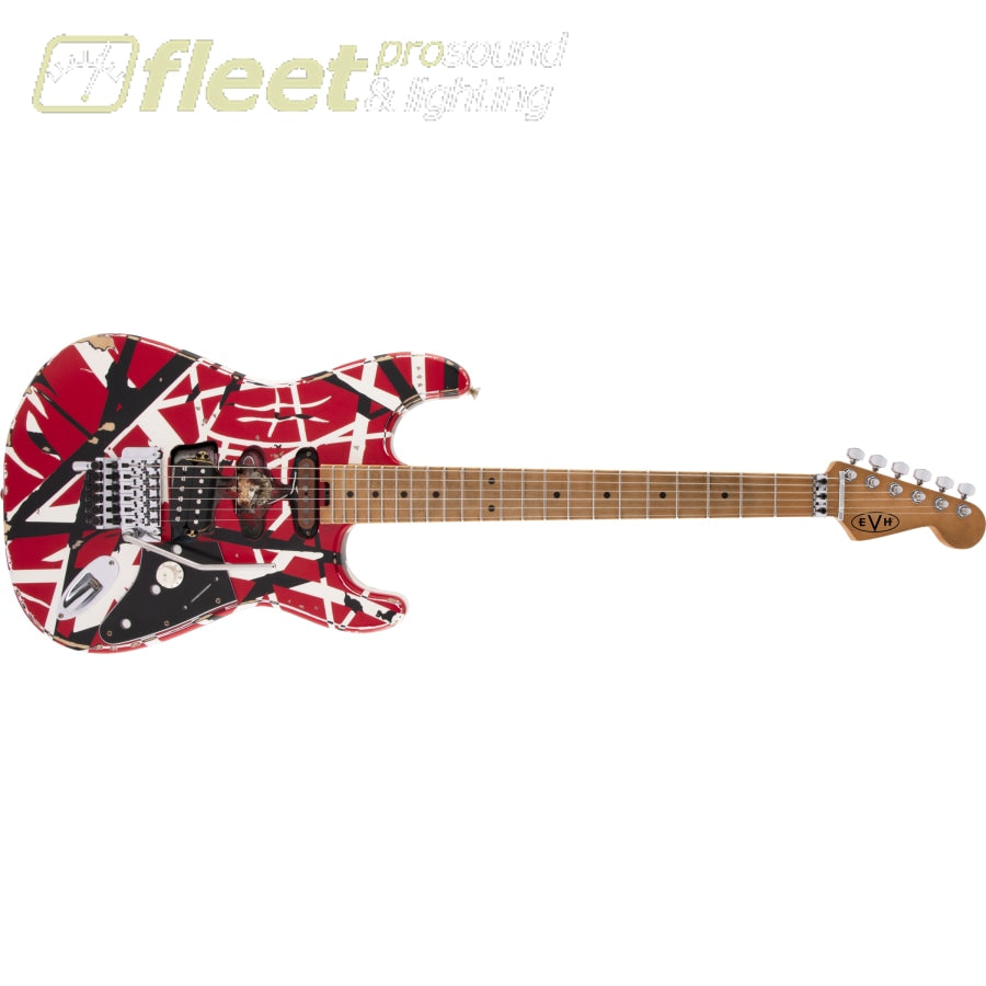 EVH Striped Series Frankie Guitar - Red/White/Black Relic (5107900503)
