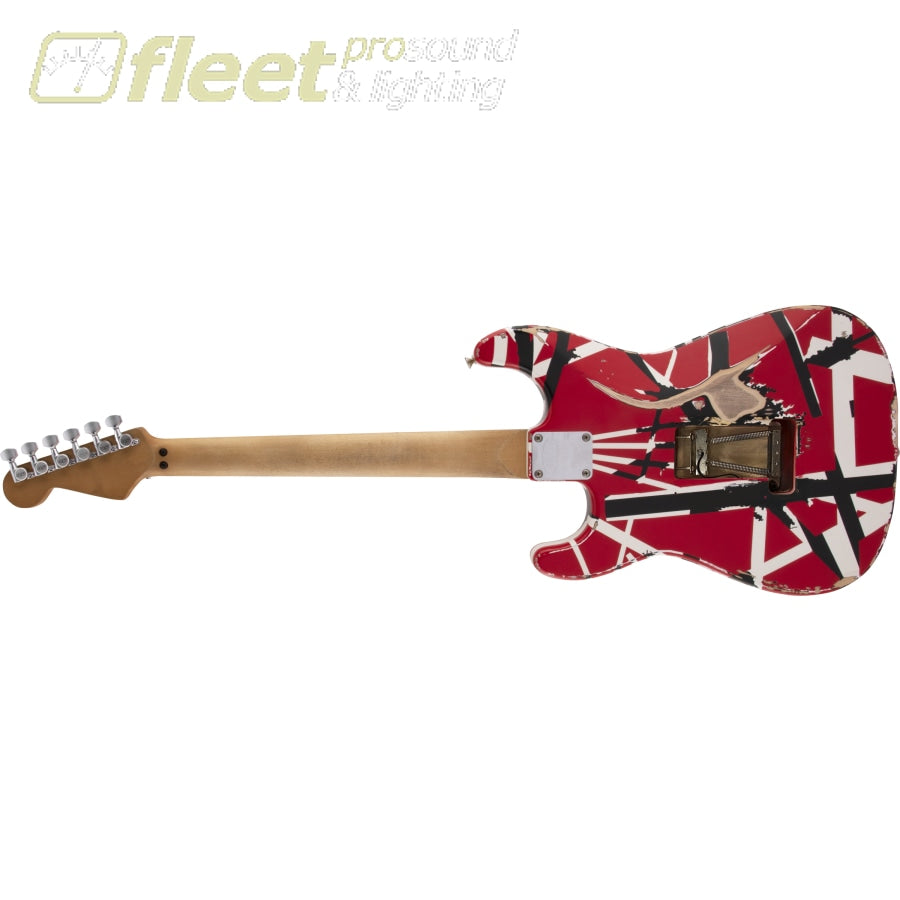 EVH Striped Series Frankie Guitar - Red/White/Black Relic