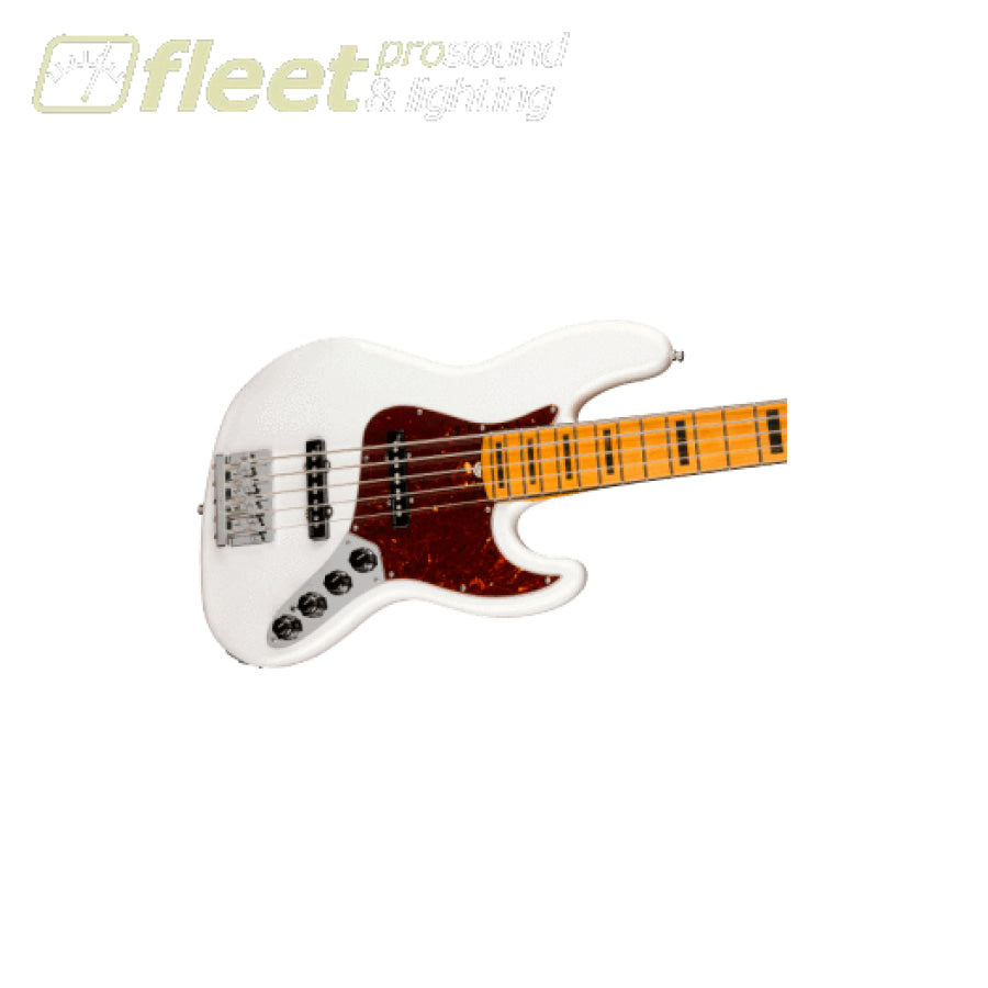 Fender American Ultra Jazz Bass V, Maple Fingerboard 5 String Bass - Arctic  Pearl (0199032781)
