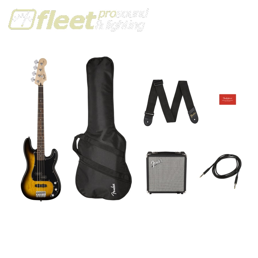 Fender Squier Affinity Series Precision Bass PJ Pack Laurel Fingerboard Bass  - Brown Sunburst w/ Gig – Fleet Pro Sound