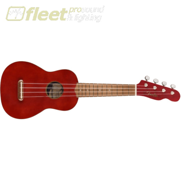 Fender Venice Soprano Uke Walnut Fingerboard - Cherry (0971610790) UKULELES