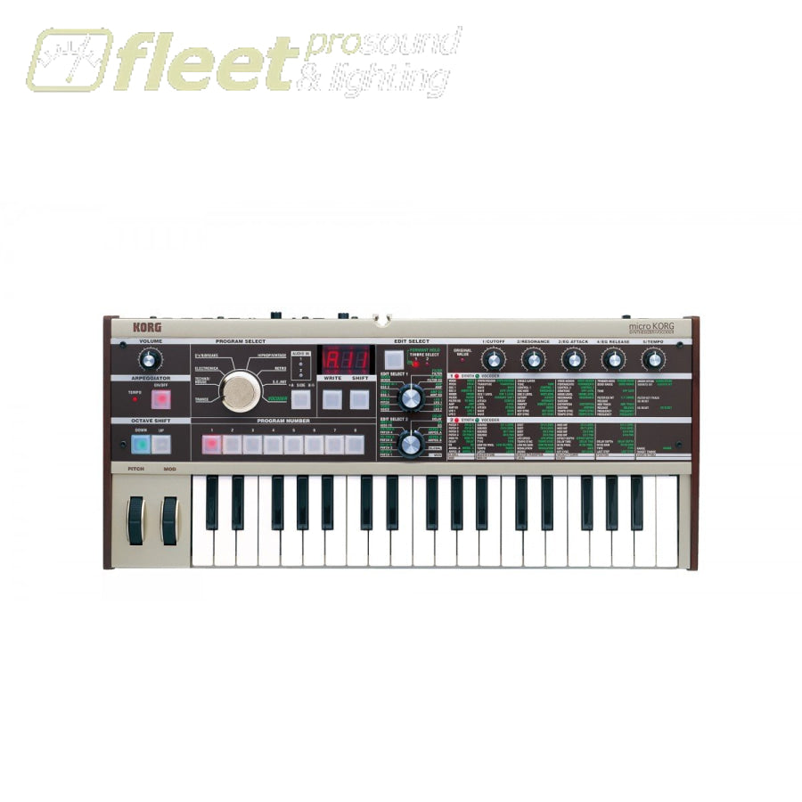 KORG MICROKORG 37-mini key Analog modeling synthesizer w/audio