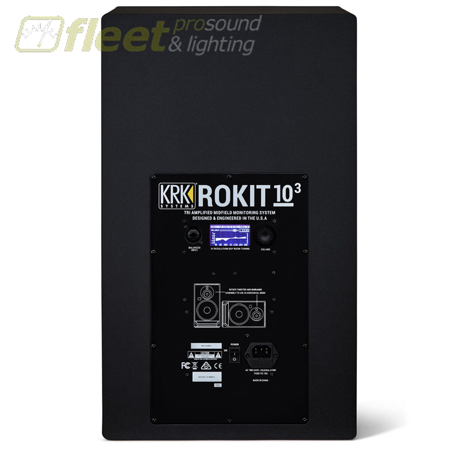 KRK RP10-3G4 Active 3-Way Studio Monitor w/ 10' Woofer & Kevlar Tweeter