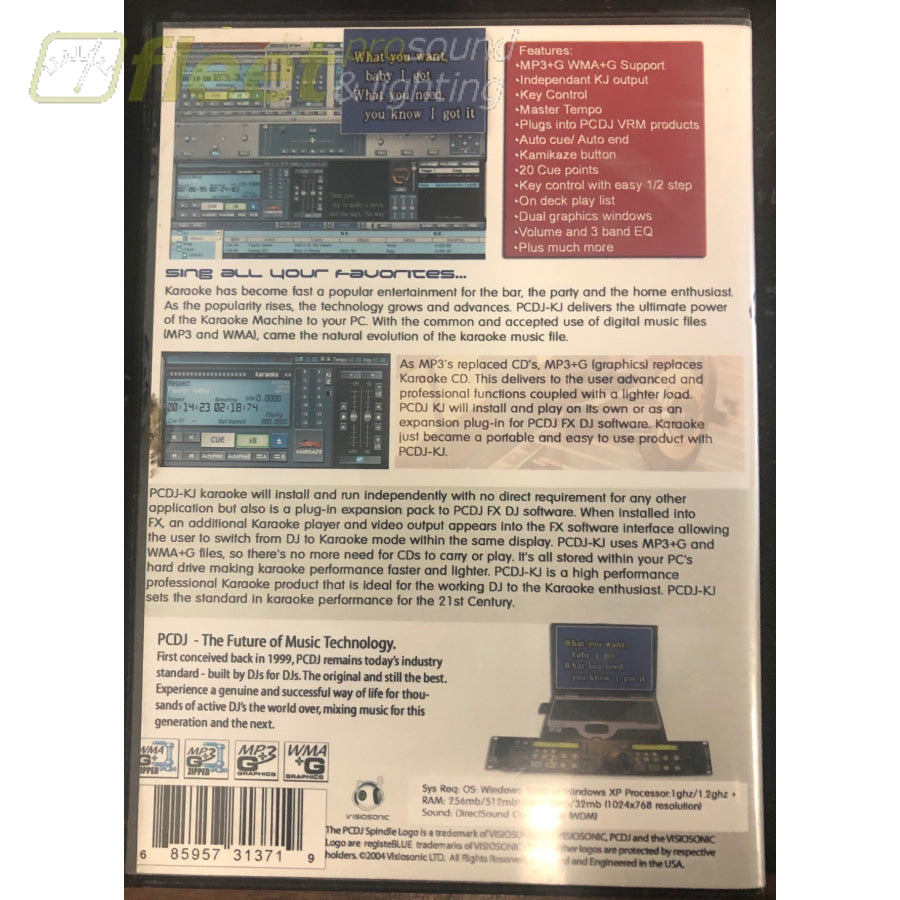 PCDJ Karaoke Plug in for FX Fleet Pro Sound