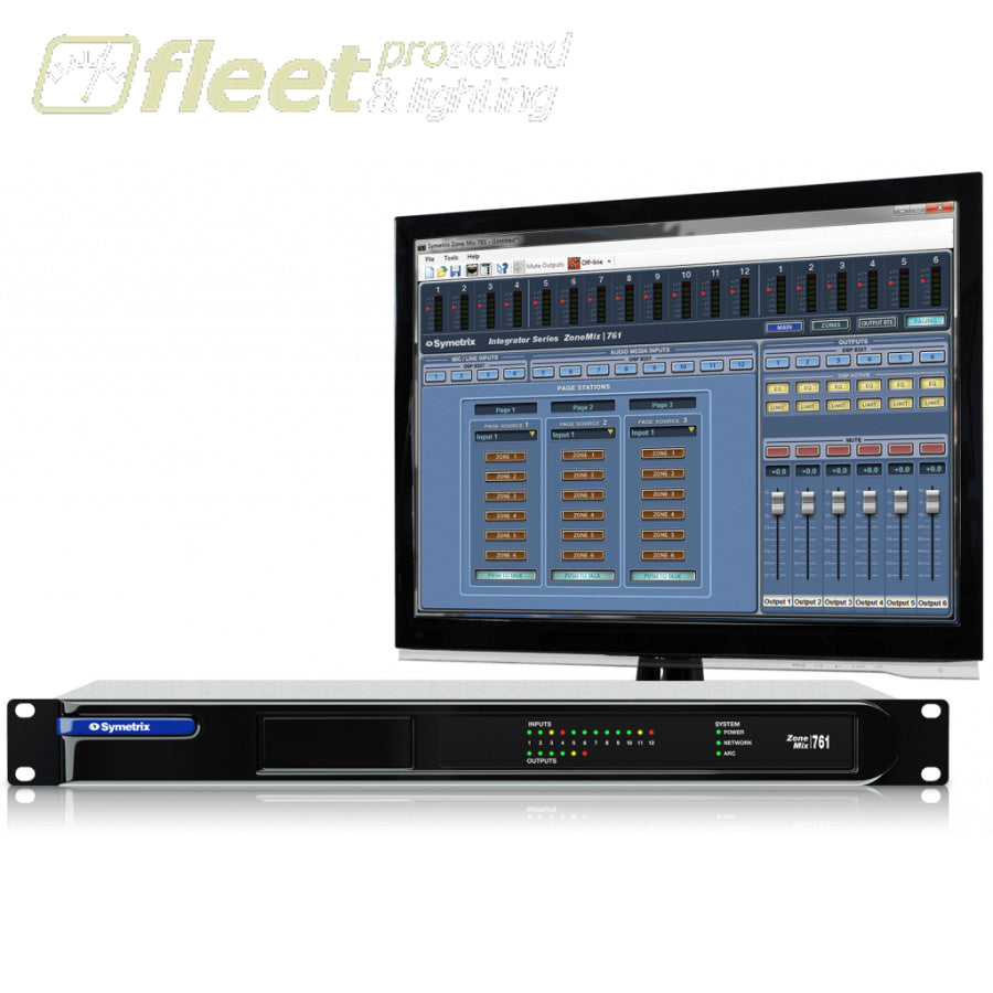 Symetrix Jupiter SYMZONE MIX 761 Paging and Music Managment 6 Zone DSP