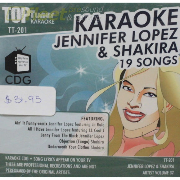 Top Tunes Tt201 Jennifer Lopez & Shakira Karaoke Discs