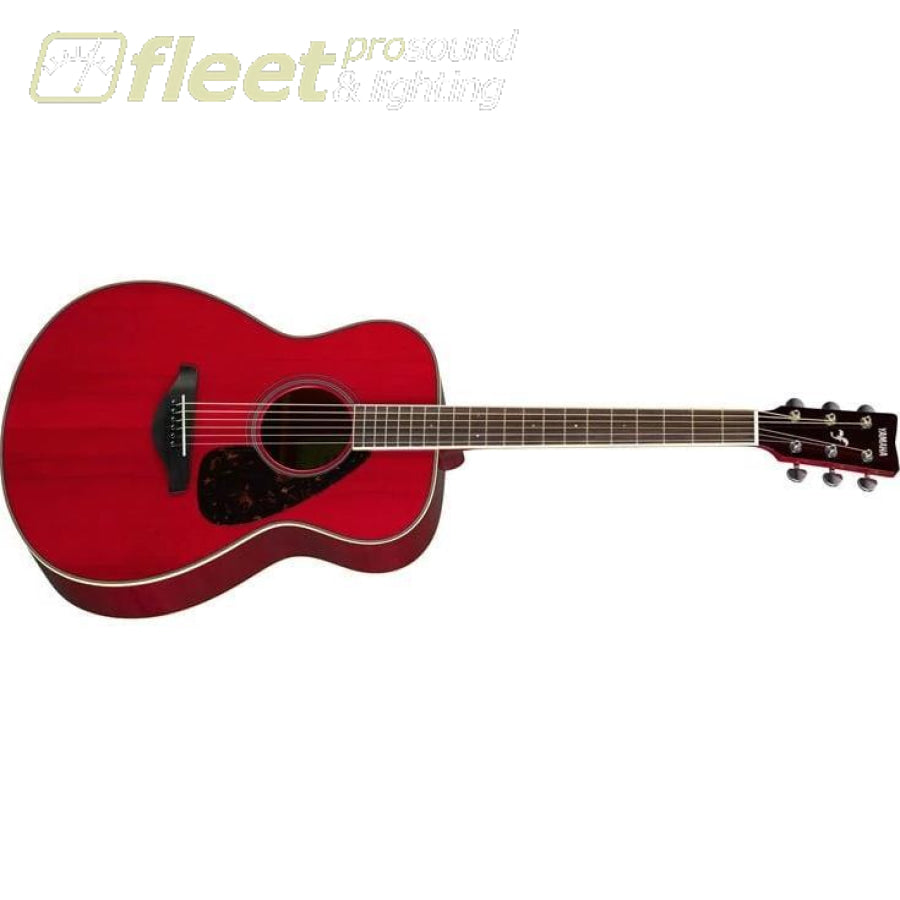 Yamaha FS820 RR Solid Spruce Top Acoustic Small Body Guitar - Ruby