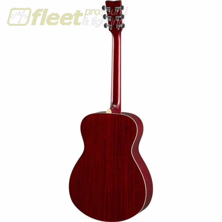 Yamaha FS820 RR Solid Spruce Top Acoustic Small Body Guitar - Ruby Red  Finish