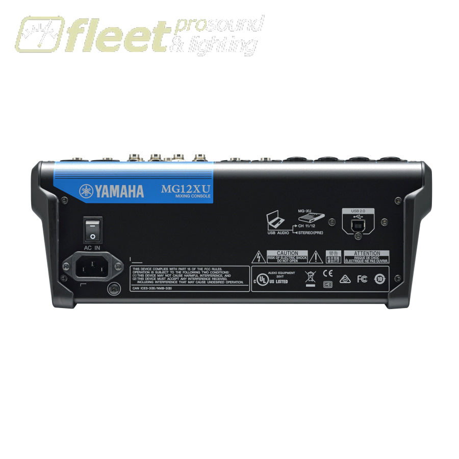 Yamaha MG12XU 12 Channel MG Series Mixer W/ Effects – Fleet Pro Sound