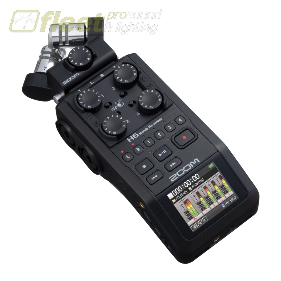 Zoom H6 ALL BLACK Handy Recorder – Fleet Pro Sound