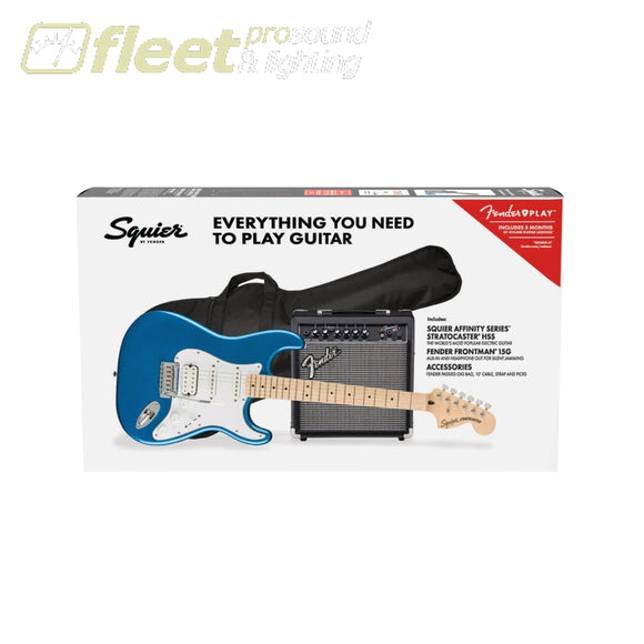 Squier – Affinity Stratocaster HSS Pack w/Gig Bag – Lake Placid Blue – 0372820002 ELECTRIC GUITAR STARTER PACKS