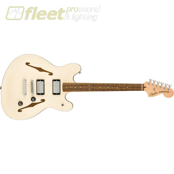 Fender Squier Affinity Series Starcaster Deluxe Electric Guitar - Olympic White - 0378450505 HOLLOW BODY GUITARS