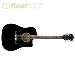 Fender FA-125CE Cutaway Dreadnought Acoustic Electric in Black - 0972713506 6 STRING ACOUSTIC WITH ELECTRONICS