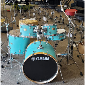 Yamaha Stage Custom Birch 5-Piece Drum Kit (22,16,12,10,SD) with Hardware - Matte Surf Green ACOUSTIC DRUM KITS