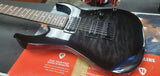 Ibanez GRG7221QATKS GIO RG 7str Electric Guitar - Transparent Black Burst