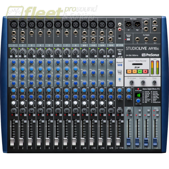 PreSonus StudioLive AR16C Analog Multitrack Recording & Live Mixer 2779200102 MIXERS UNDER 24 CHANNEL