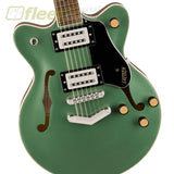 Gretsch G2655 Streamliner Center Block Jr. Double Cut with V Stoptail Laurel Fingerboard Steel Olive 2817100530 HOLLOW BODY GUITARS