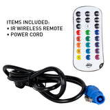 American DJ UBL6H  22-inch linear fixture powered by six 20W-Watt HEX RGBWA+UV (6-IN-1) LEDs.