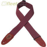 Levys MSSC8-BRG 2’’ Signature Series Cotton Guitar Strap Adjustable To 65’’ - Burgundy STRAPS