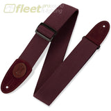 Levys MSSC8-BRG 2’’ Signature Series Cotton Guitar Strap Adjustable To 65’’ - Burgundy STRAPS
