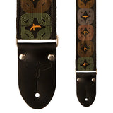 Paul Reed Smith 113011-045 2" Deluxe Retro Custom Jacquard Guitar Strap, Orange Birds
