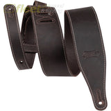 Levys M17BAS-DBR Like Butter Series Pull-Up 2.5’’ Wide Leather Guitar Strap - Distressed Dark Brown STRAPS