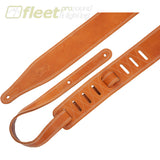 Levys M17BDS-TAN Like Butter Series Garment 2.5’’ Wide Leather Guitar Strap - Double Stitched Tan STRAPS