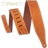 Levys M17BDS-TAN Like Butter Series Garment 2.5’’ Wide Leather Guitar Strap - Double Stitched Tan STRAPS