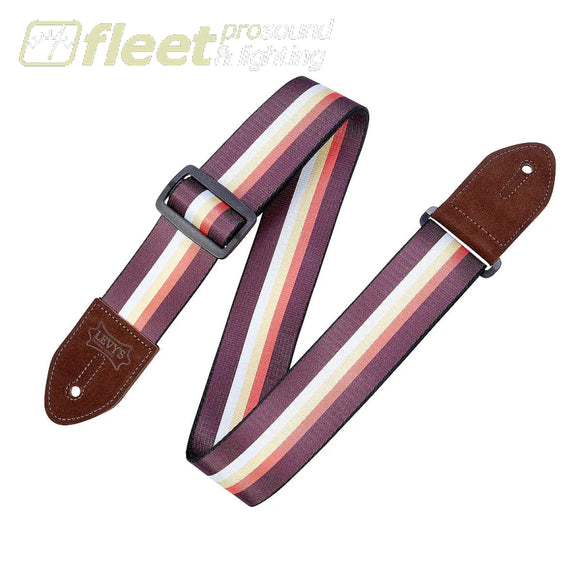 Levys MP2-001 Suede Harmony 2’’ Wide Polyester Guitar Strap - 3 Bar Patterned STRAPS
