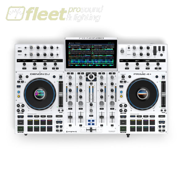 DENON DJ PRIME 4 + WHITE STANDALONE 4 DECK DJ CONTROLLER W/ AMAZON MUSIC (Copy) DJ INTERFACES