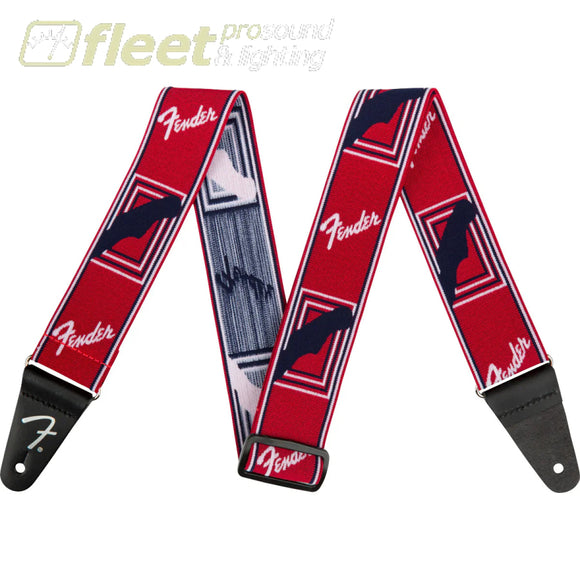 Fender Weightless 2” Monogrammed Guitar Strap - Red / White / Blue - 0990686009 STRAPS