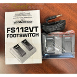 BEHRINGER FS112VT 2 BUTTON FOOTSWITCH FOOT SWITCHES