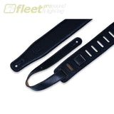 Levy’s M26GF-BLK 2 1/2″ Padded Garment Leather Guitar Strap Black With Natural Suede Backing. STRAPS