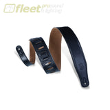 Levy’s M26GF-BLK 2 1/2″ Padded Garment Leather Guitar Strap Black With Natural Suede Backing. STRAPS