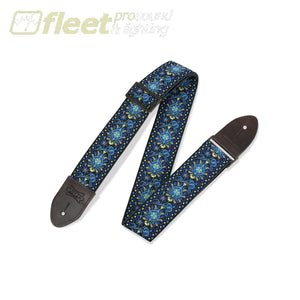 Levy’s M8HTV-04 2 Jacquard Weave Hootenanny Guitar Strap Blue Pattern STRAPS