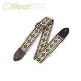 Levy’s M8HTV-07 2 Jacquard Weave Hootenanny Guitar Strap Gold White Black Pattern STRAPS