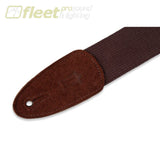 Levy’s MC8-BRN 2 Cotton Guitar Strap with Suede Ends Brown STRAPS